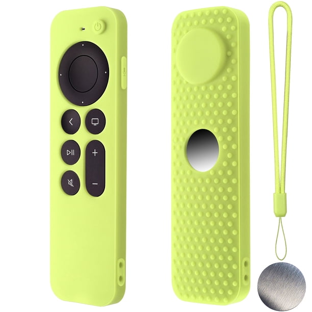 Para Apple TV 4K Stick Remote Funda de silicona Funda protectora Piel con cordón