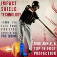 thumbnail image 2 of Exxact Sports Batter's Baseball Leg Guard with Adjustable Straps, Shin Guard Baseball - (Royal Blue, Youth - Left Handed Hitter), 2 of 7
