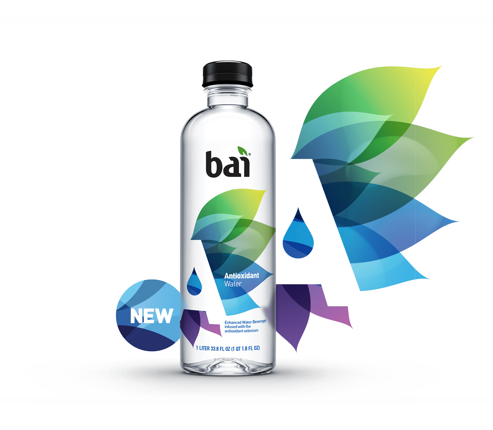Bai Antioxidant Water, 33.8 Fl Oz, 12 Pack Bottles