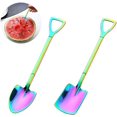 thumbnail image 1 of Tea Spoons, Coffee Spoon, 6.2 Inch Stainless Steel Shovel Shape Spoon for Ice Cream Dessert Coffee(2Pcs Colorful), 1 of 5