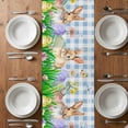 thumbnail image 6 of Easter Bunny Table Runner - 36 Inch Long, Kitchen Dining Table Runner Dresser Scarves, Spring Easter Eggs Floral Blue Plaid Farmhouse Decor for Coffee Tables Wedding Party Banquet, 6 of 8
