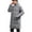 825-Gray, variant on Men's Mid Length Puffer Jacket with Hood Winter Warm Hooded Outerwear Quilted Jacket Zip Up Cotton Padded Coats Waterproof Long Coat