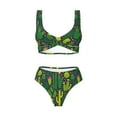 thumbnail image 4 of Rocae Cactus 1 for Bikini Set for Women Two Piece Sexy High Swimsuits Split Crossover Bikini, 4 of 9
