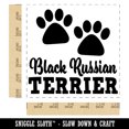 thumbnail image 2 of Black Russian Terrier Dog Paw Prints Fun Text Self-Inking Rubber Stamp Ink Stamper - Blue Ink - Large 1-1/2 Inch, 2 of 7