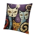 thumbnail image 2 of BANET Adorable Cat Themed Cushion Cover, Cozy Cat Pillowcase for Cat Lover 20x20in, 2 of 6