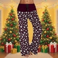 thumbnail image 2 of BLVB Women Christmas Pajama Pants Comfy Lounge Wide Leg Casual Stretch Palazzo Drawstring Pj Bottoms Pants S-2XL, 2 of 6