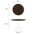 thumbnail image 5 of Modway Lippa 48" Round Wood Grain Dining Table in White Cherry Walnut, 5 of 6
