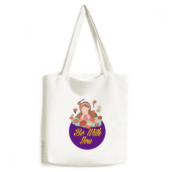 Couple Love Eternal Romance Tote Canvas Bag Shopping Satchel Casual Handbag