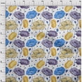 thumbnail image 4 of oneOone Silk Tabby Purple Fabric Floral Craft Projects Decor Fabric Printed By The Yard 42 Inch Wide, 4 of 4