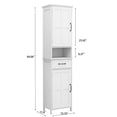 thumbnail image 2 of Llinc Store Double Door Bathroom Storage Narrow Height Slim Floor Standing Towel Cabinet, 2 of 8