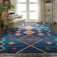 thumbnail image 6 of Nourison Moroccan Casbah Tribal Navy 6'7" x 9'6" Area Rug, (7x10), 6 of 8