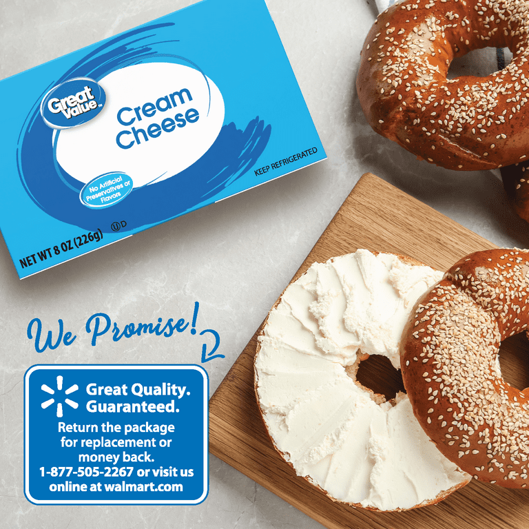 Great Value Cream Cheese Brick, 8 oz Block - Walmart.com
