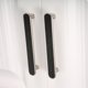 thumbnail image 4 of Manija de cuero Mando vintage aleación de aleación Negro / marrón Un solo agujero 96mm / 128mm Decor Armboard Door Cajas Hardware Moderno, 4 of 7