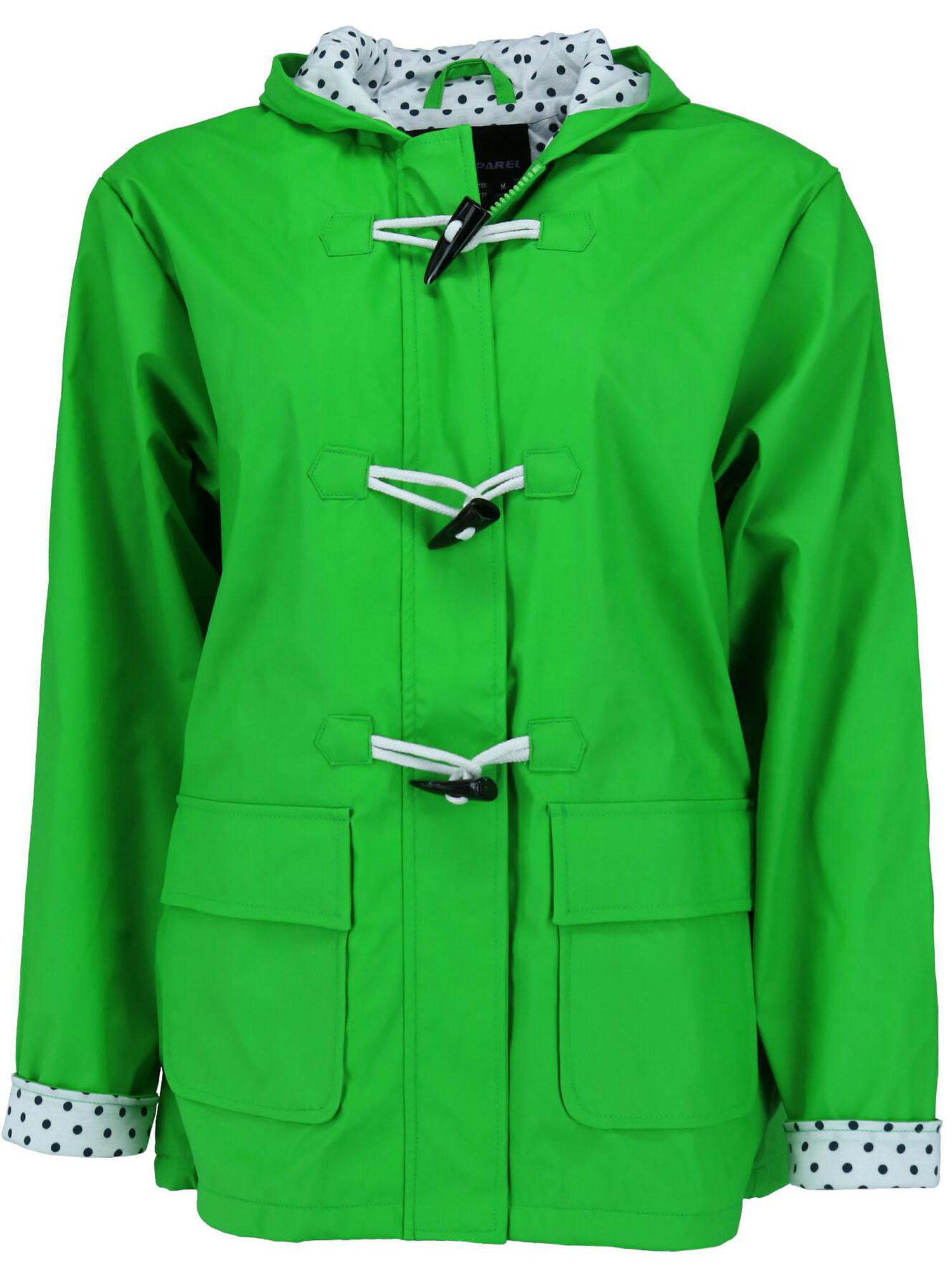 Women Fashion New I5 Apparel Women's Hooded Rain Slicker Jacket with ...