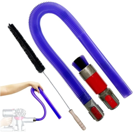 For Dy*son V7 V8 V10 V11 V15 Vacuum Accessories & Attachment -Traceless Dust Brush & Dryer Vent Cleaner Kit - Refrigerator Condenser Coil Brush- Flexible Crevice Tool