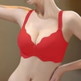 thumbnail image 4 of Amidoa Push-up Bras for Women Back-Smoothing Red Seamless Solid Bra Bralettes for Women XXL, 4 of 5
