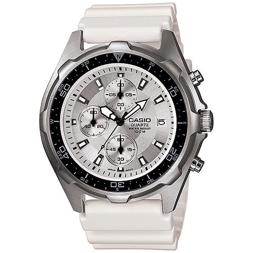 casio watch white strap