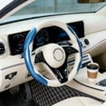 thumbnail image 2 of XINGXIANG Steering Wheel Cover, 2PCS Segmented Steering Wheel Protector, Carbon Fiber Anti-Slip and Durable Car Accessory, Universal Fit for Most CarsSUVs(Blue), 2 of 2