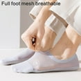 thumbnail image 4 of Huhudde 1 Pair Men's Not Show Socks Breathable Mesh Socks Antis Slip Invisible Socks Thin Summers Low Cut Liner Socks Hosiery, 4 of 21