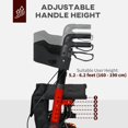 thumbnail image 3 of Déambulateur à Roulettes en Aluminium Rouge avec Siège et Sac de Rangement, Déambulateur à Roulettes Pliable avec Poignée Ajustable et Roues de 9,8 Pouces, Supporte jusqu'à 299 Lb, pour Usage Intérieur et Extérieur, 3 of 7