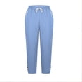 thumbnail image 7 of ShiShine Capris Pants for Women Trendy Summer Shorts Side Hollow Pant with Pockets, 7 of 7
