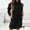 Black, variant on Women's Solid Hooded Sweater Dress Long Sleeve Autumn Winter Casual Pullover Hoodie Tunic Top