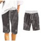 thumbnail image 2 of Pantalones Cortos Casuales de Poliéster Ligeros con Cordón Impreso de Cinco Puntos para el Verano Diario, 2 of 4