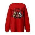 thumbnail image 5 of Qiopertar Mode Femmes Décontracté Imprimé Col Rond Manches Longues T-Shirt Ample Blouse d'Automne Pull Tops Chandails en Molleton Sans Capuche Liquidation Livraison Gratuite à Moins de 5$ jusqu'à 90 % de Réduction, 5 of 5