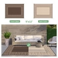 thumbnail image 2 of DEORAB 9'x12' Outdoor Rugs Waterproof Patio Reversible Plastic Carpet Camping Outside Mat,Coffee & Beige, 2 of 5