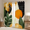 thumbnail image 3 of jejeloiu Vintage Geometric Circle Curtains Pack of 2 (42x84 Each),Tropical Monstera Leaf Curtains Blackout,Retro Aesthetic Artwork Bedroom Curtains For Girls Kids,Microfiber Bedroom Decor, 3 of 6