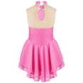 thumbnail image 3 of Jizyo Girls Sequins Ballet Figure Ice Skating Dress Kids Sleeveless Floral Printed Tutu Skirted Pink 6, 3 of 6