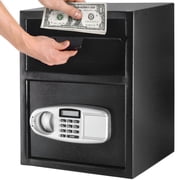 Spaco Digital Deposit Safe, Easy Access Slot, Black, for Cash & Valuables