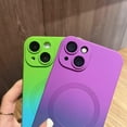 thumbnail image 2 of Magnetic iPhone 13 Case [Compatible with MagSafe], Cute Gradient Color Case for Women & Men, Soft TPU Shockproof with Camera Lens Protector Case for iPhone 13-Purple Grey, 2 of 15