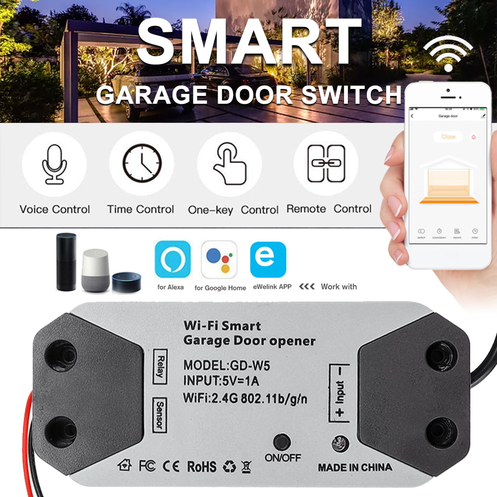 WiFi Switch Garage Door Opener Remote Controller For Alexa Google Home Echo App