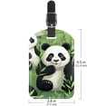 thumbnail image 6 of Square 2Pack PU Leather Panda Cruise Luggage Tag with Privacy Cover and Name ID Tag for Travel Handbags Backpacks Luggage Tags, 6 of 6