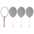 thumbnail image 1 of Uxcell 4 Pack Beadable Mirrors with Handle, 7.7 Inch Long Oval Shape Bead Mirror Bars Removable for DIY Crafts(Dark Gray), 1 of 7