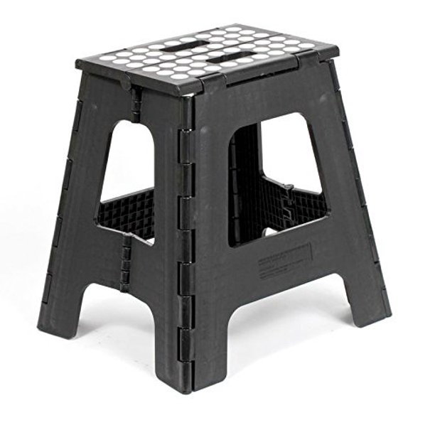 rhino ii tall folding step stool in grey