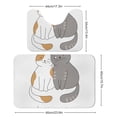 thumbnail image 3 of Couple Of Cute Cats In Love Bathroom Rugs Set 2 Pieces, Bathroom Set - Quick Drying Bath Mat And U-Shaped Toilet Rug, Water Absorbent Bath Carpet For Bedroom Floor Living Room, Machine Washable, 3 of 6