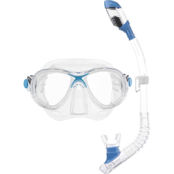 Set de snorkel Cressi Marea Jr Mini Dry Clear Blue