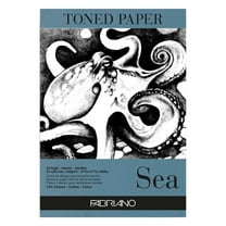 Fabriano Toned Paper Pad, 85 lb./120 gsm, 50 Sheets, 8.25" x 11.75", Sea