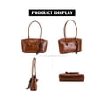 thumbnail image 3 of Deago Vintage Shoulder Bags for Women Y2k Fall Purse Top Handle Hobo Handbag PU Leather Tote Bag with Cute Pendant (Brown), 3 of 8
