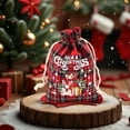 thumbnail image 2 of Cheapark Christmas Red Plaid Cotton Drawstring Bag - Reusable Food-Safe Treat Pouch, Durable Gift Bag for Cookies, Candy & Party Favors Christmas Wrapping, 2 of 6