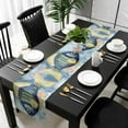 thumbnail image 5 of Blue Yellow Fish Table Runner Cotton Linen 72 Inch Holiday Dresser Scarves, Summer Ocean Watercolor Coral Tablerunner for Kitchen Coffee Dining Bedroom Home Living Room Dinner Scarf Décor 13''x72'', 5 of 9