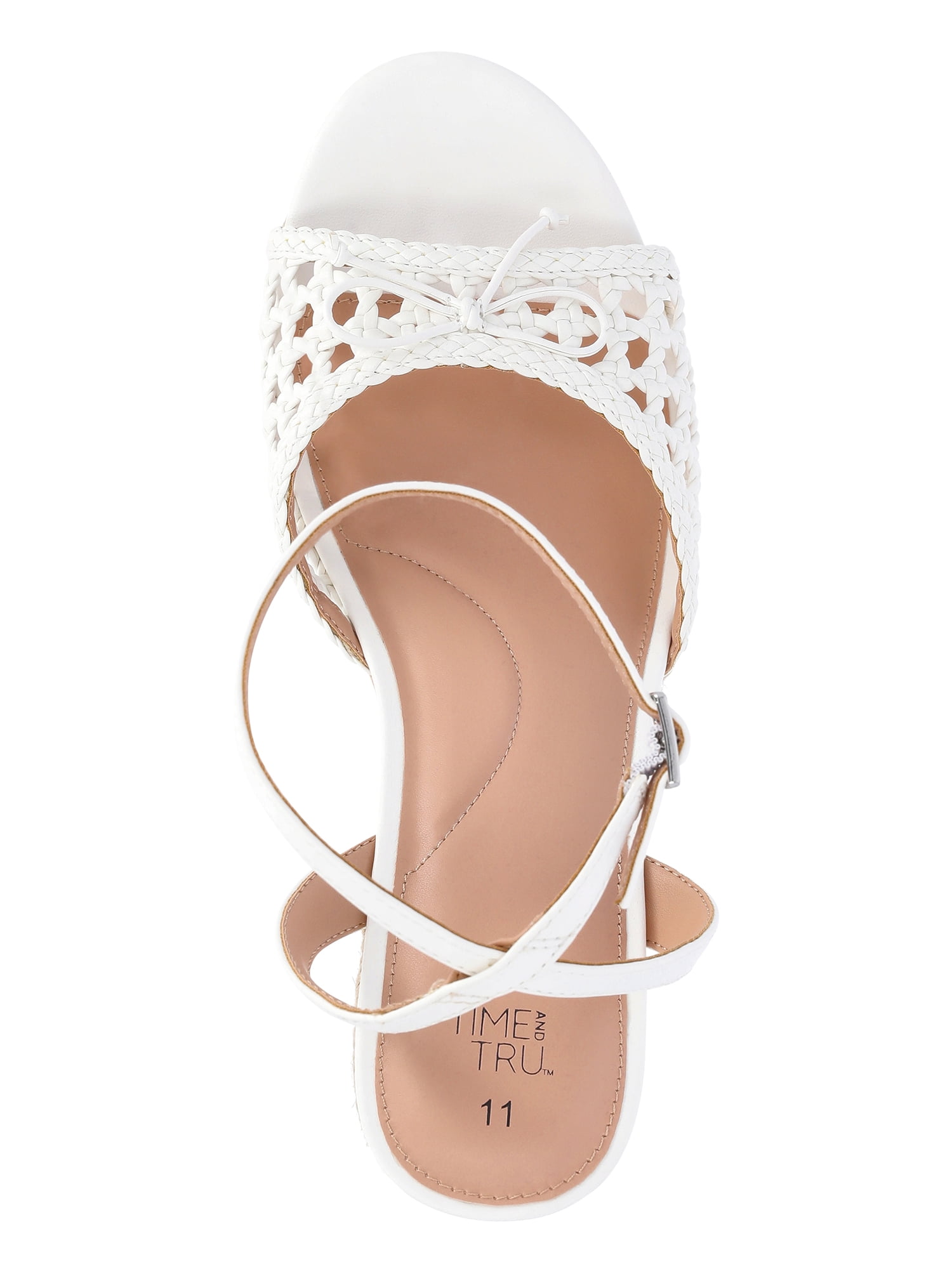 Time and Tru Women's Bow Espadrille Wedge Sandals