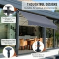 thumbnail image 6 of VEVOR Manual Retractable Awning, 118" Outdoor Retractable Patio Awning Sunshade Shelter, Adjustable Patio Door Window Awning Canopy with 39" Sun Shade Curtain for Backyard, Garden, Balcony, 6 of 10