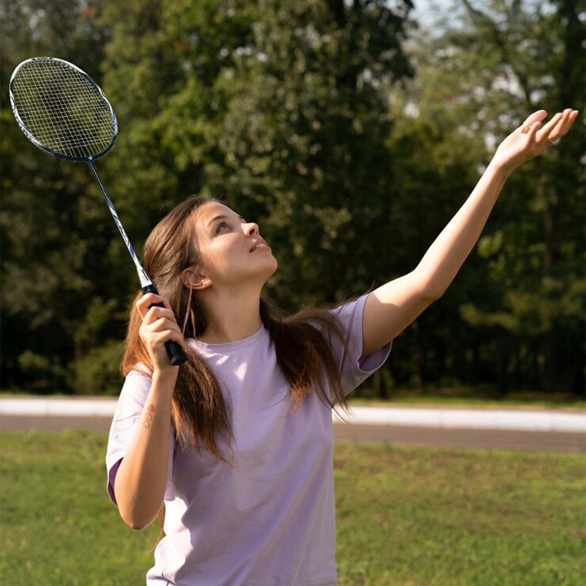 Carbon Composite Badminton Rackets For Beginners - Complete 2-player Kit With Bag | Lightweight & Easy To Use Backyard  Park Indoor Outdoor Play