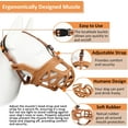 thumbnail image 2 of BARKLESS Dog Muzzle, Basket Muzzle for Biting, Chewing and Scavenging, Humane Cage Mouth Cover, Perfect for Grooming and Training Small, Medium, Large Aggressive Reactive Dogs, 2 of 7