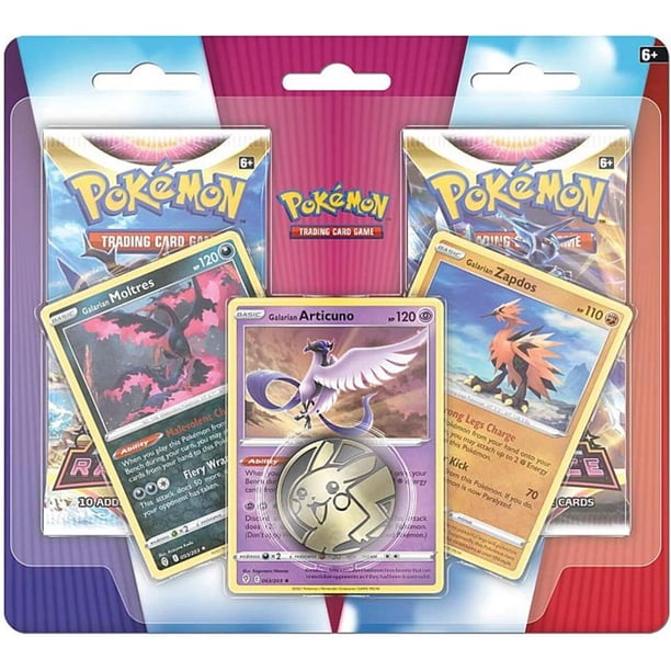 Pokemon TCG Sword & Shield 2-Pack Blister Pack (Galarian Moltres, Zapdos, Articuno)