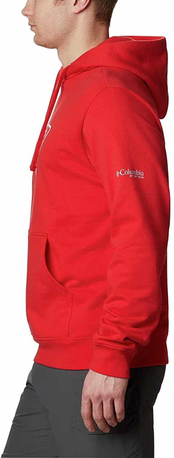 パーカー・フーディ COLUMBIA Men Hoodies 1773271 839 Red Columbia Mens PFG Triangle Hoodie Sweatshirt, Clothing Size