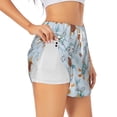 thumbnail image 3 of Lsque Sea Turtle Printed Women's Running Shorts with Liner Pockets,Elastic Quick Dry Workout Athletic Gym Yoga Shorts,Womens High Waist Shorts-Medium, 3 of 9